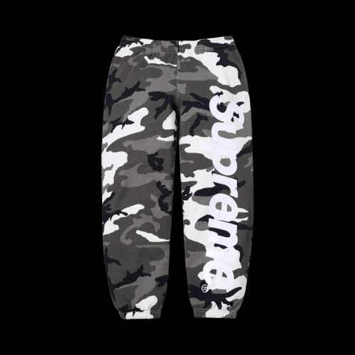 Supreme Satin Appliqué Sweatpant 'Snow Camo'