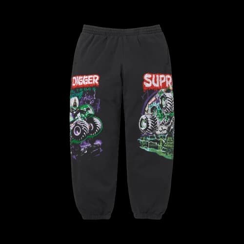 Supreme Monster Jam Grave Digger Sweatpant 'Black'