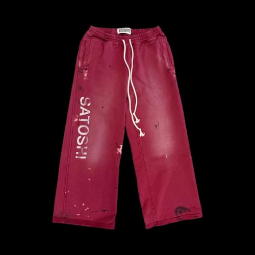 Satoshi Nakamoto Luke Fleece Sweatpant 'Burgundy'