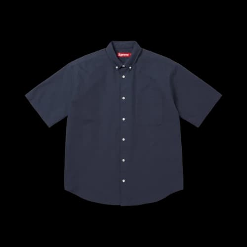 Supreme Loose Fit Oxford Short-Sleeve Shirt 'Navy'