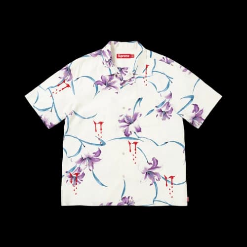Supreme Aoi Lilies Short-Sleeve Shirt 'White'