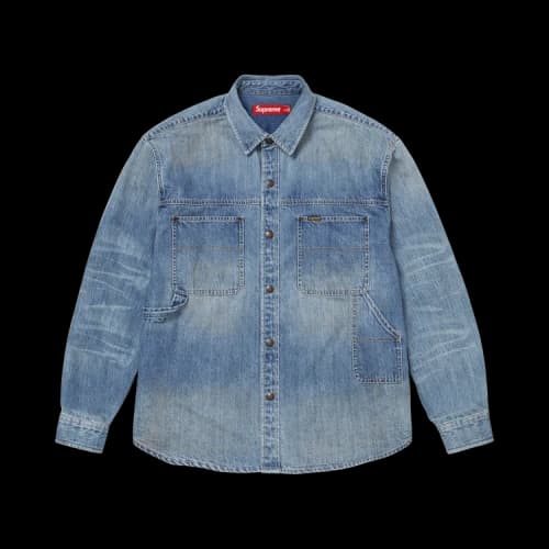 Supreme Worn Snap Painter Shirt 'Denim'