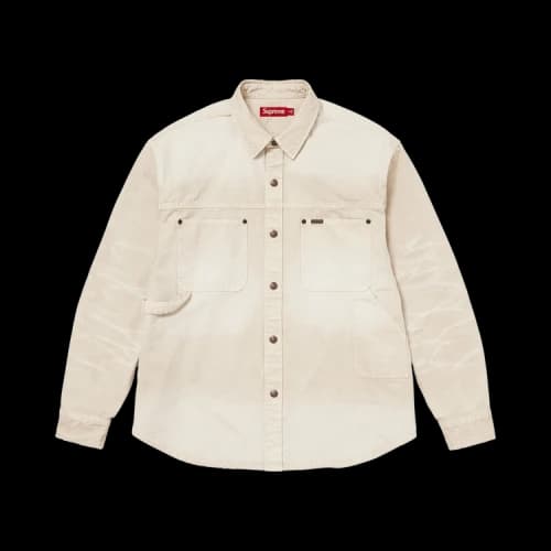 Supreme Worn Snap Painter Shirt 'Natural'