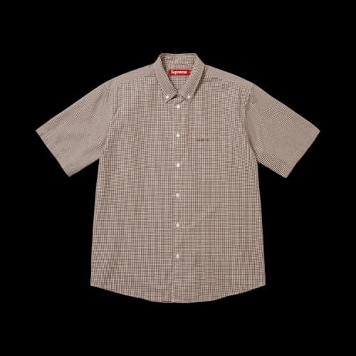 Supreme Gingham Short-Sleeve Shirt 'Brown'