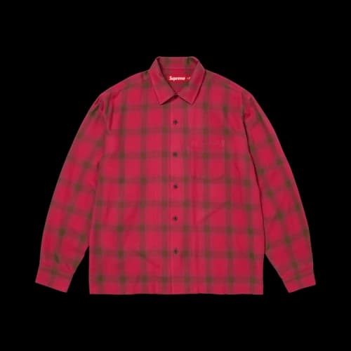 Supreme Shadow Plaid Rayon Shirt 'Magenta'