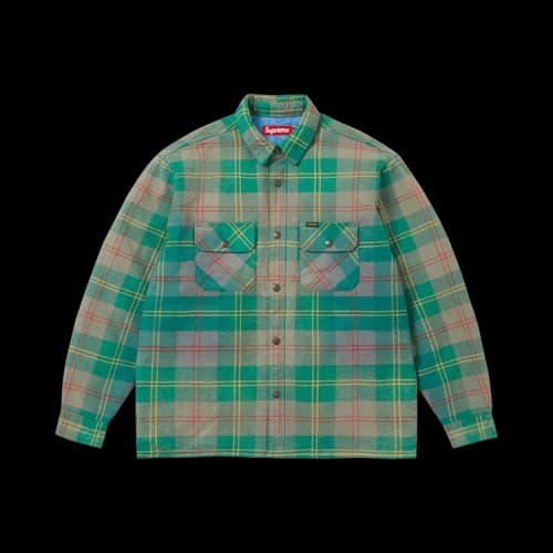 Supreme Quilted Lined Flannel Snap Shirt 'Green'