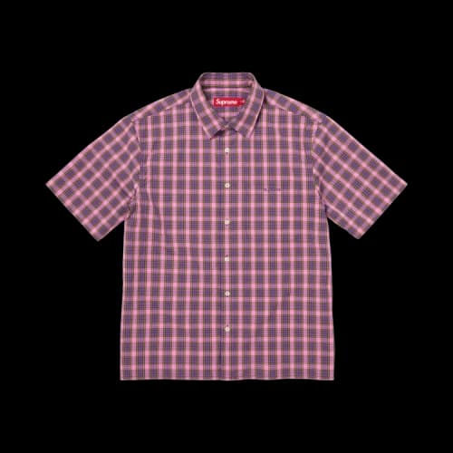Supreme Mini Plaid Short-Sleeve Shirt 'Purple'