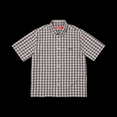Supreme Mini Plaid Short-Sleeve Shirt 'Stone'