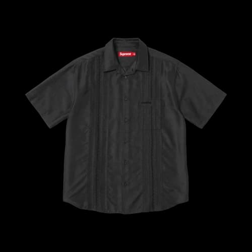 Supreme Pintuck Short-Sleeve Shirt 'Black'