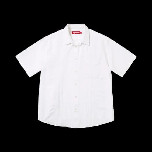 Supreme Pintuck Short-Sleeve Shirt 'White'