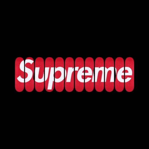 Supreme Box Logo Skateboards (Set Of 12) 'Red'