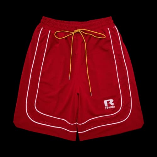 Rhude Mesh Piping Baggy Track Short 'Red'