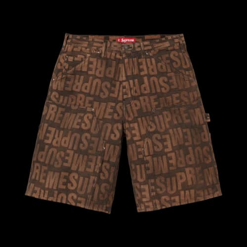Supreme Repeat Jacquard Double Knee Denim Short 'Dark Brown'