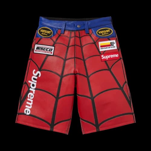 Supreme x Vanson Leathers Spider-Man Short 'Red'