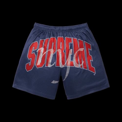 Supreme Rhinestone Mesh Short 'Navy'