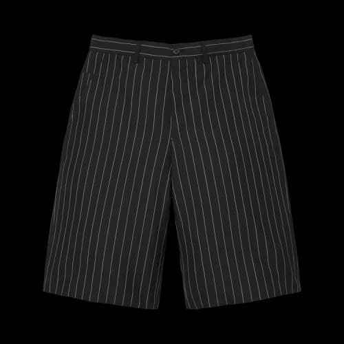 Supreme Pinstripe Wool Trouser Short 'Black'