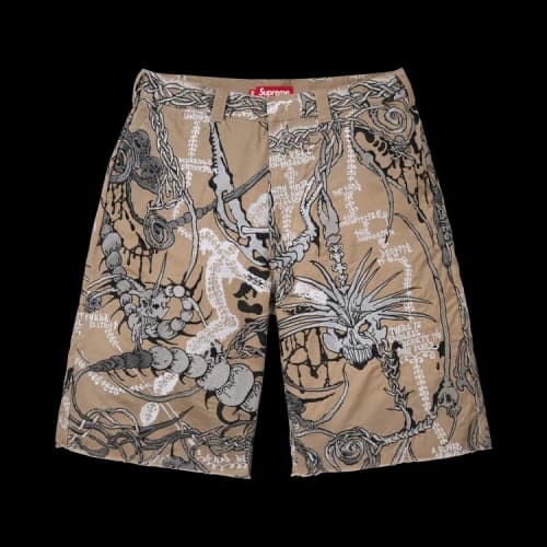 Supreme Wombat Embroidered Work Short 'Tan'