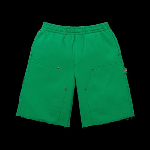 Supreme Double Knee Painter Sweatshort 'Green'