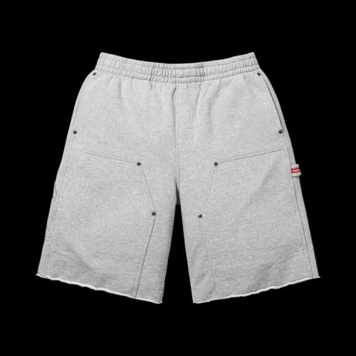 Supreme Double Knee Painter Sweatshort 'Heather Grey'