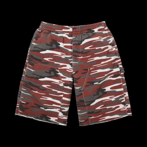 Supreme Double Knee Painter Sweatshort 'Red Camo'