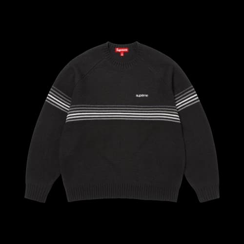 Supreme Raised Stripe Sweater 'Black'