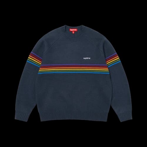 Supreme Raised Stripe Sweater 'Navy'