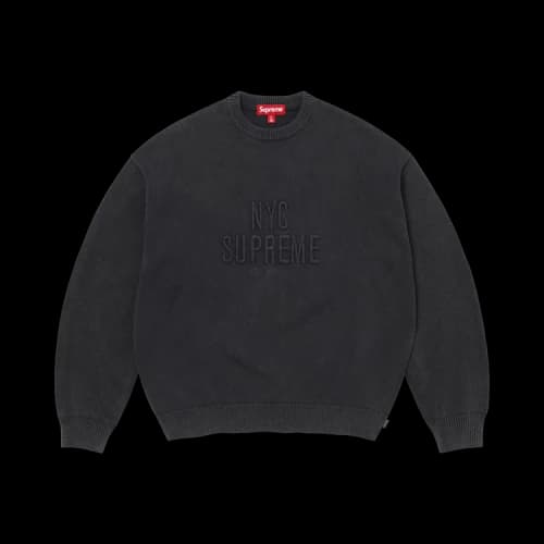 Supreme Overdyed Raised Sweater 'Black'