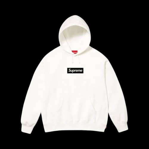 Supreme Paris Box Logo Hooded Sweatshirt 'White'