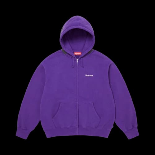 Supreme Paris Is Burning Zip Up Hooded Sweatshirt 'Purple'
