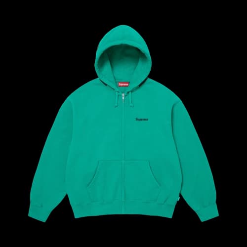 Supreme Paris Is Burning Zip Up Hooded Sweatshirt 'Teal'