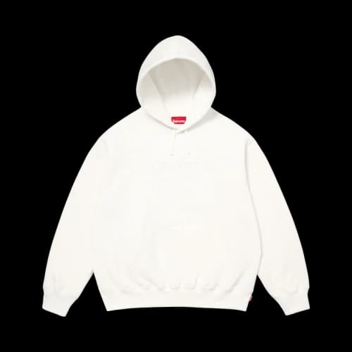 Supreme Classic Logo Hooded Sweatshirt 'White'