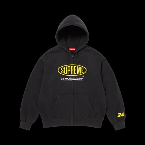 Supreme Performance Zip Up Hooded Sweatshirt 'Black'