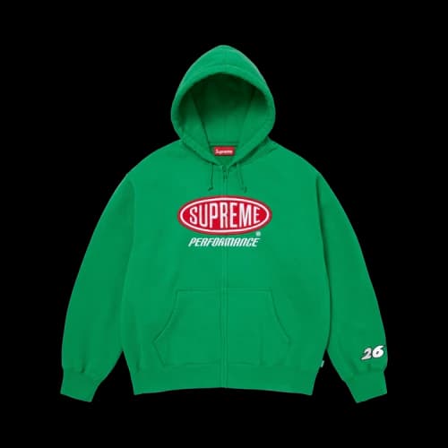 Supreme Performance Zip Up Hooded Sweatshirt 'Green'