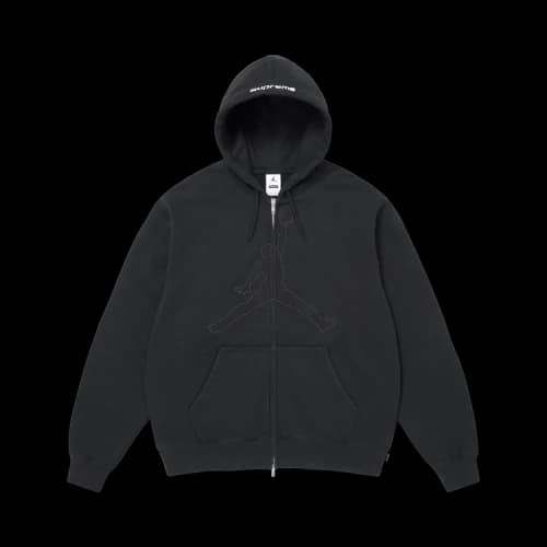 Supreme x Jordan Zip Up Hooded Sweatshirt 'Black'