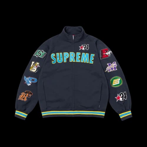 Supreme Mascots Zip Up Sweatshirt 'Navy'