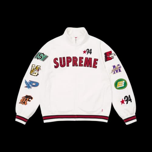 Supreme Mascots Zip Up Sweatshirt 'White'