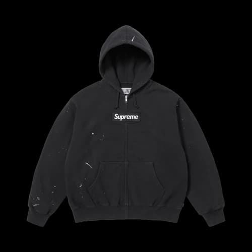 Supreme x MM6 Maison Margiela Box Logo Zip Up Hooded Sweatshirt 'Black'
