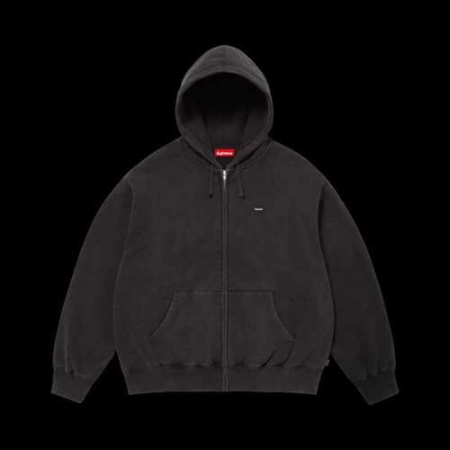 Supreme Small Box Zip Up Hooded Sweatshirt 'Black'