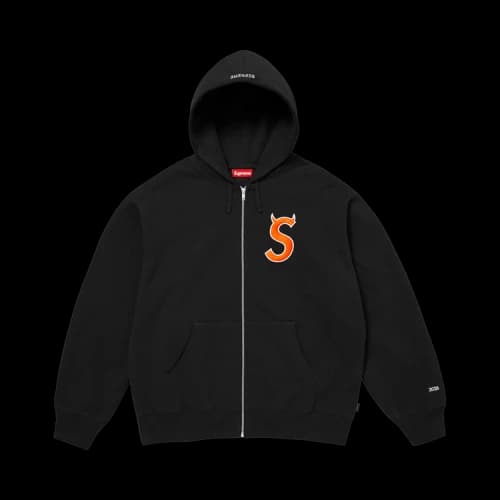 Supreme Devil S Logo Zip Up Hooded Sweatshirt 'Black'
