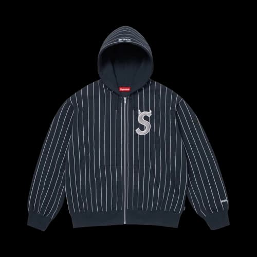 Supreme Devil S Logo Zip Up Hooded Sweatshirt 'Stripe'