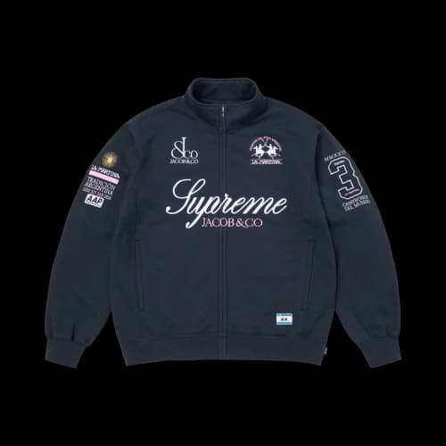 Supreme x La Martina/Jacob & Co Zip Up Sweatshirt 'Navy'