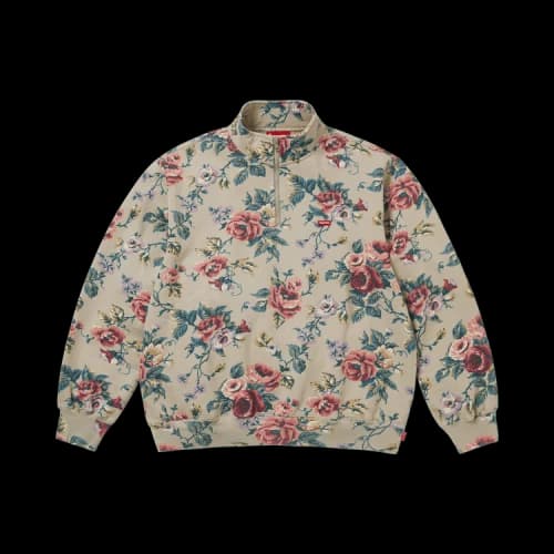 Supreme Small Box Half Zip Pullover 'Floral'