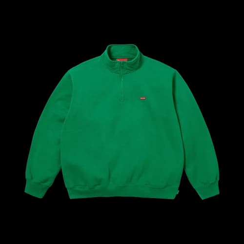 Supreme Small Box Half Zip Pullover 'Green'