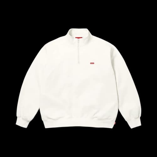 Supreme Small Box Half Zip Pullover 'White'
