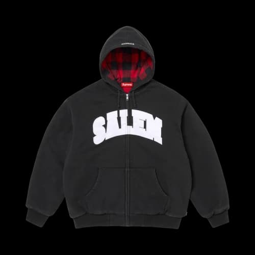 Supreme x Salem Zip Up Hooded Sweatshirt 'Black'