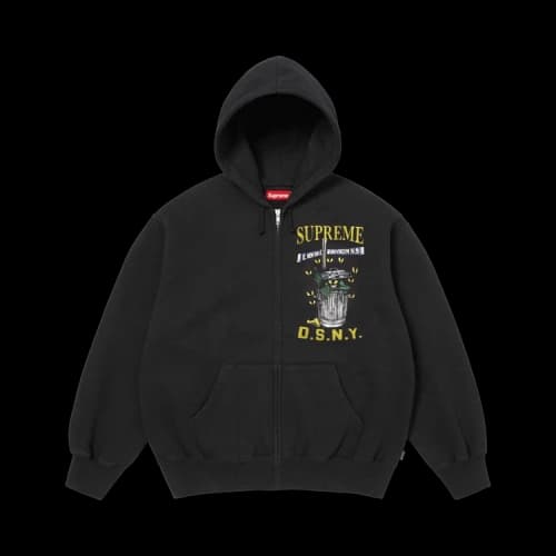 Supreme x Dsny Zip Up Hooded Sweatshirt 'Black'