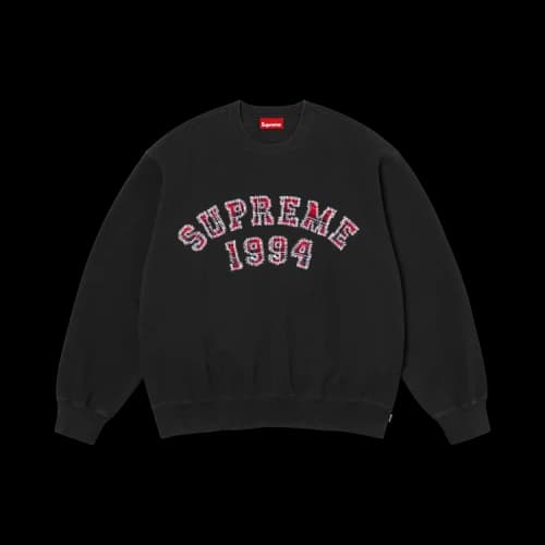 Supreme Plaid Arc Crewneck 'Black'