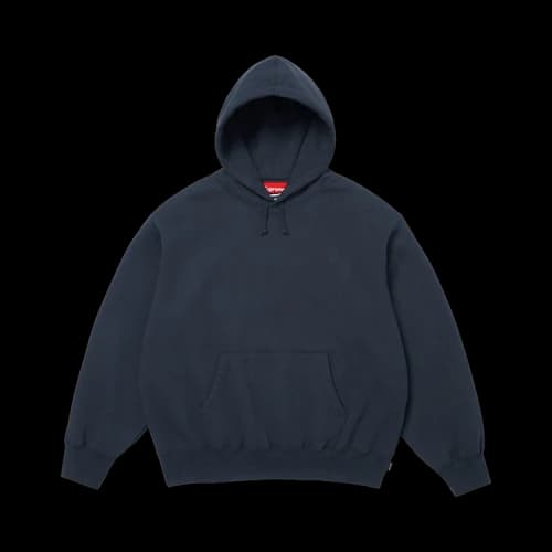 Supreme Satin Appliqué Hooded Sweatshirt 'Navy'