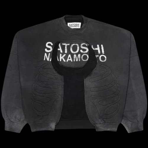 Satoshi Nakamoto Bone Crewneck 'Bone/Black'