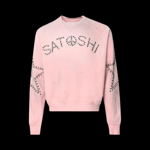 Satoshi Nakamoto Star Studded Crewneck 'Dusty Pink'